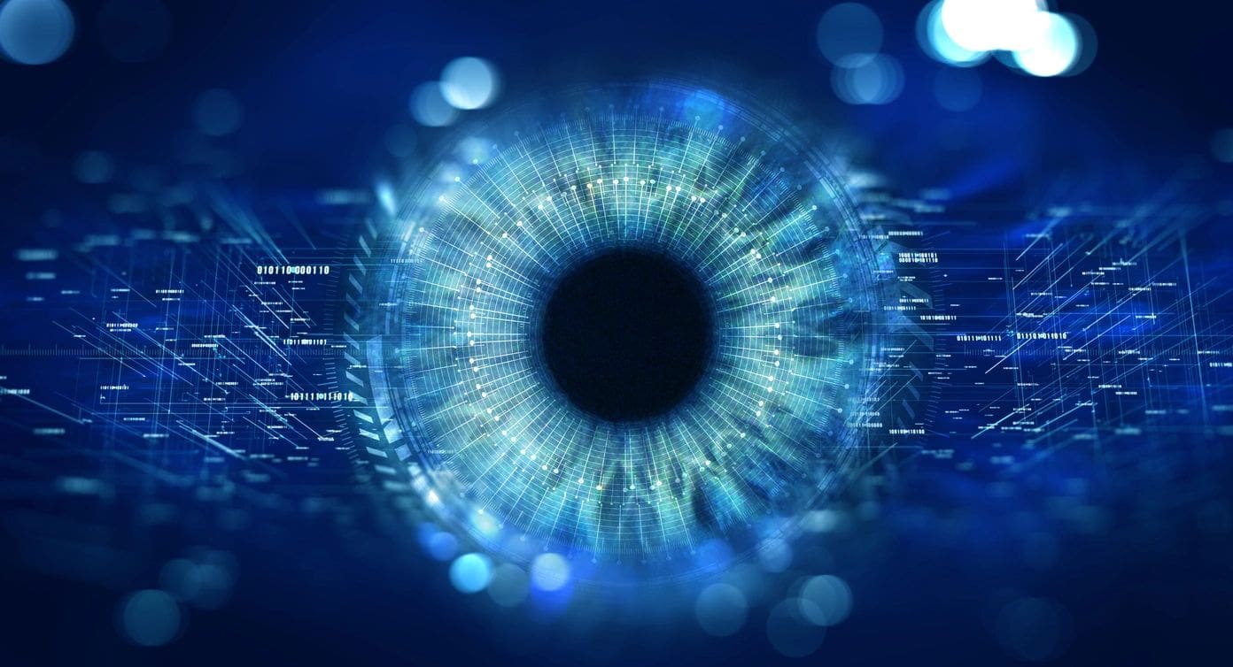 Computerized graphic eye blue